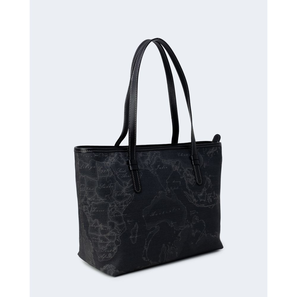 Alviero Martini Prima Classe Schwarze Lederhandtasche