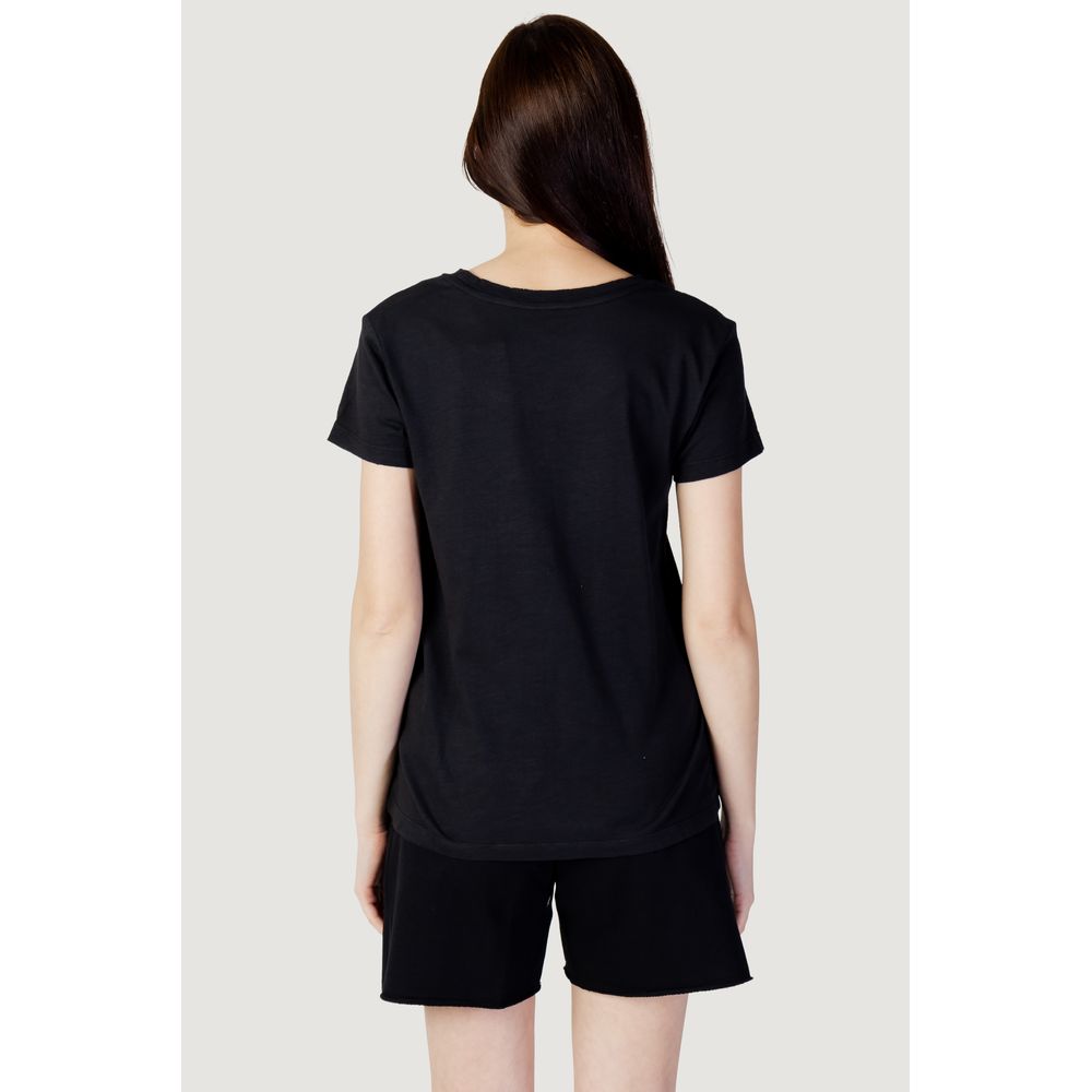 Blauer Schwarze Baumwolle Tops & T-Shirt