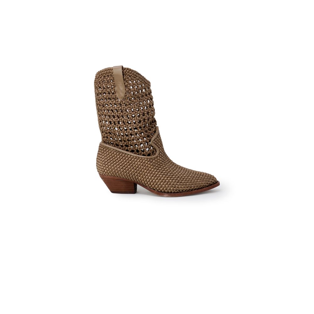 ASH Beige Lederstiefel