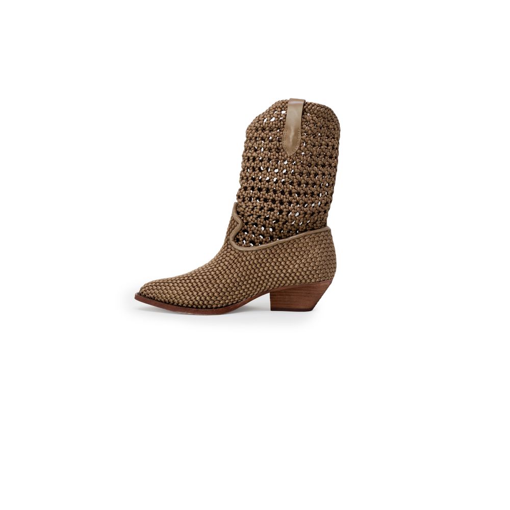 ASH Beige Lederstiefel