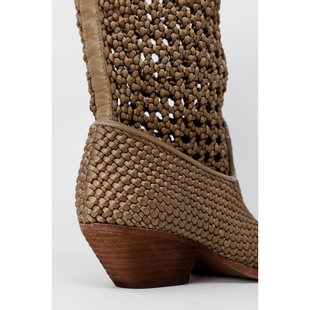 ASH Beige Lederstiefel