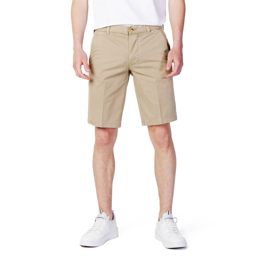 Blauer Beigefarbene Baumwollshorts