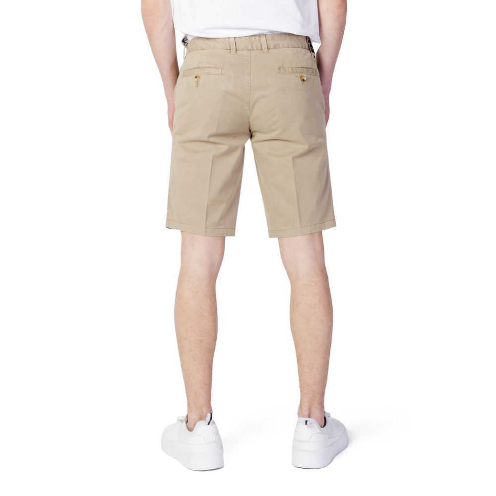 Blauer Beigefarbene Baumwollshorts