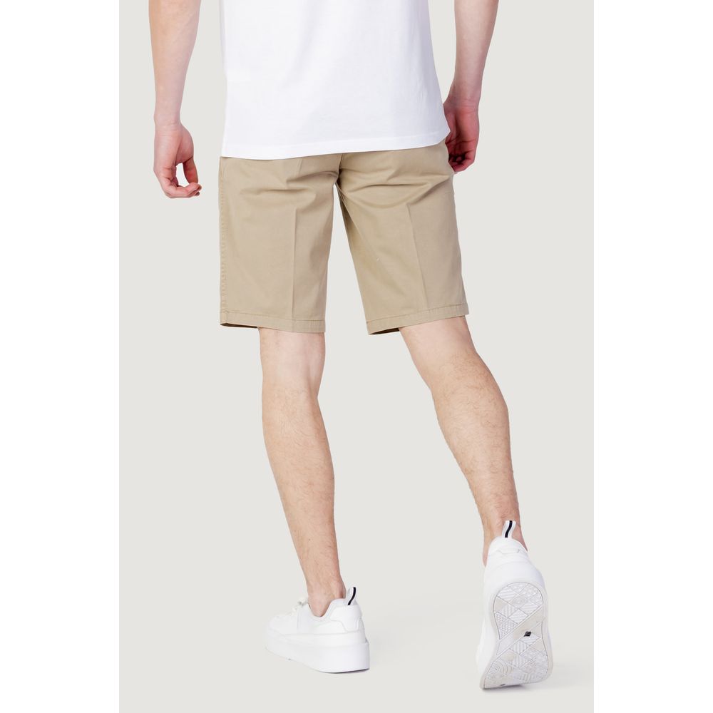 Blauer Beigefarbene Baumwollshorts