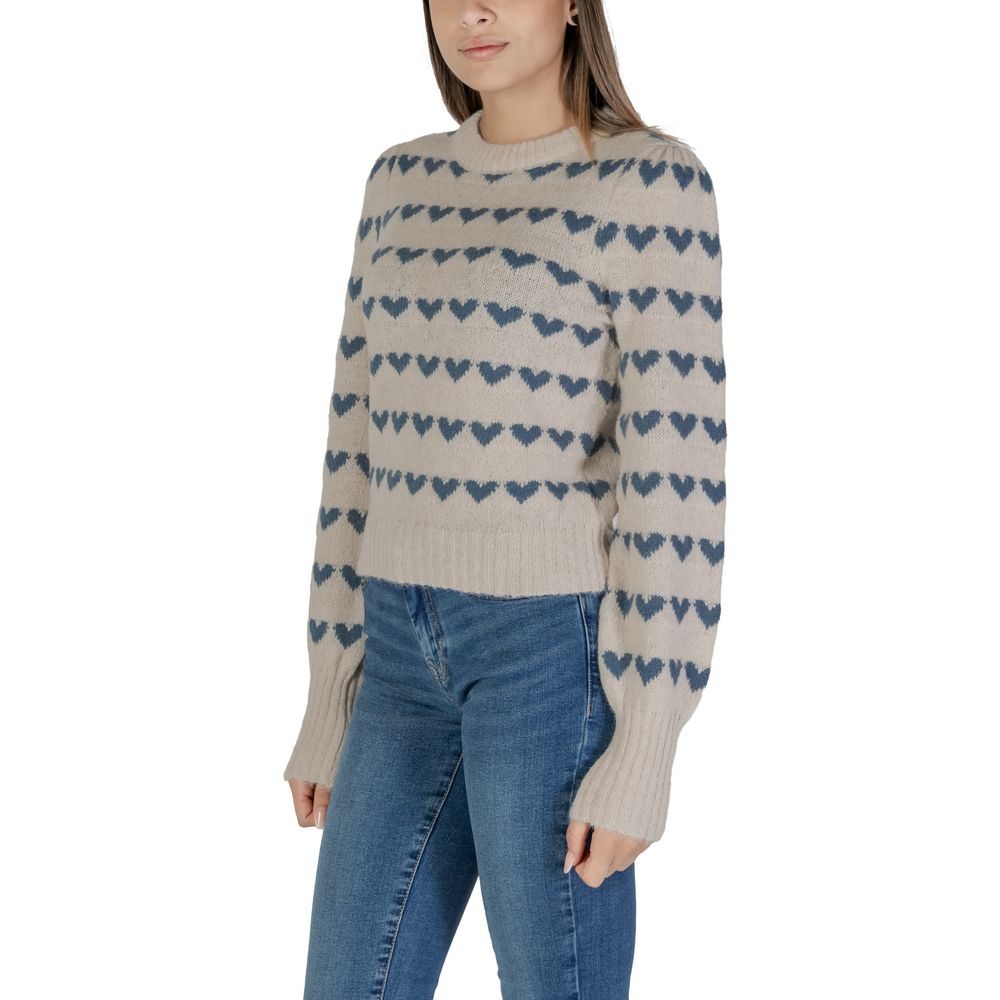 Jacqueline De Yong Türkisfarbener Polyester-Pullover