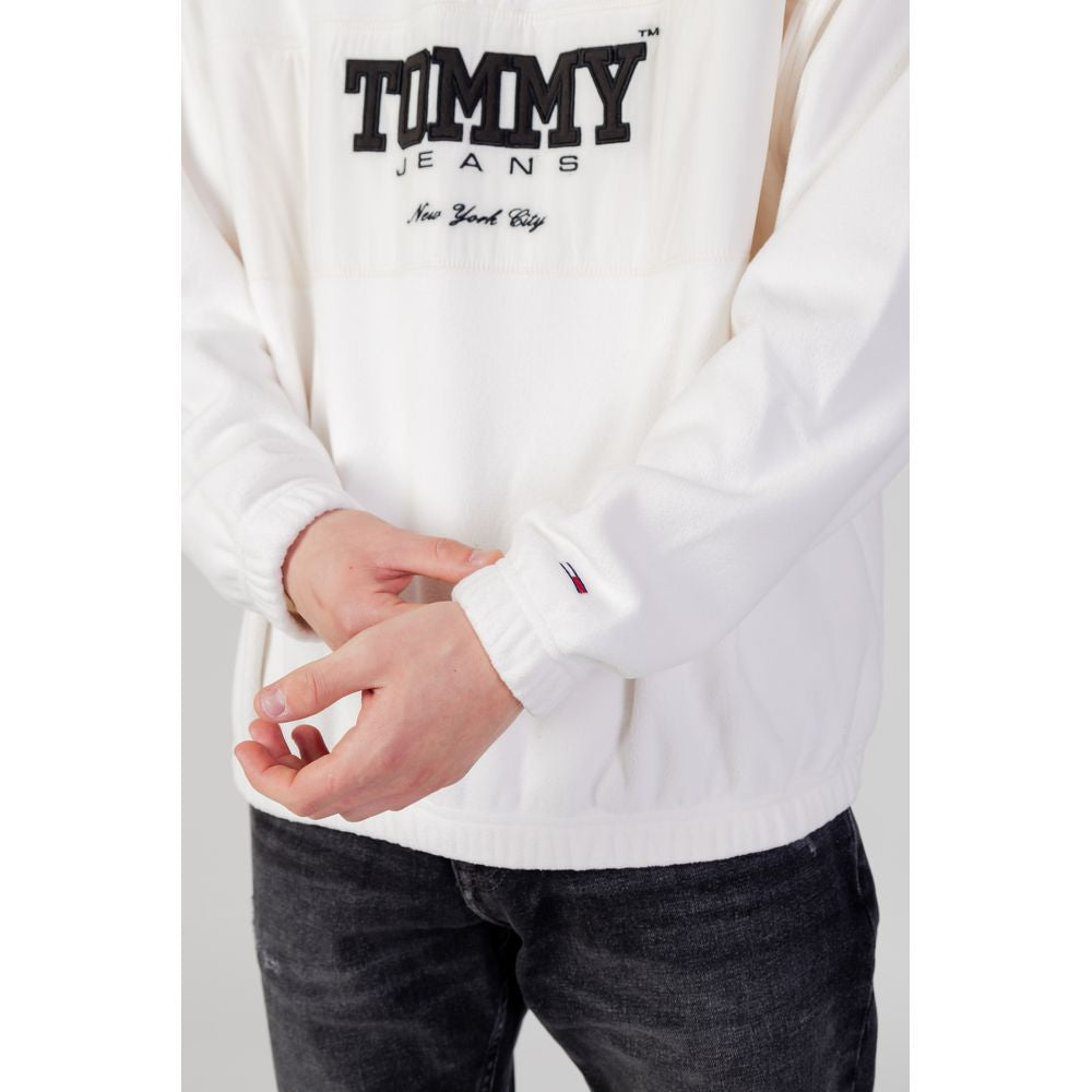 Tommy Hilfiger Jeans Weißer Pullover aus recyceltem Polyester