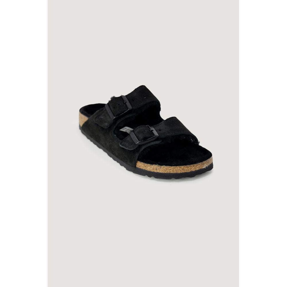 Birkenstock Schwarze Wildleder-Sandale