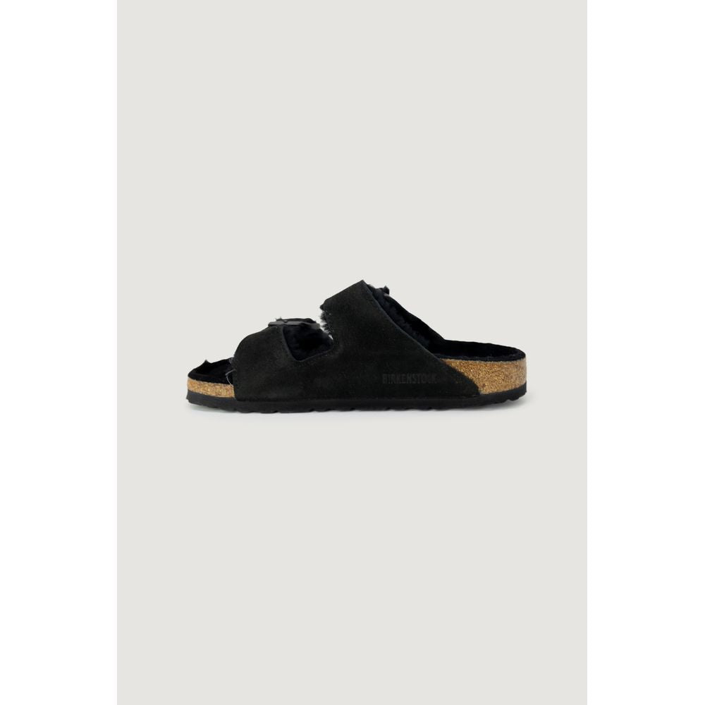 Birkenstock Schwarze Wildleder-Sandale