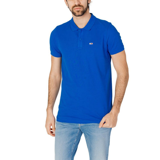 Tommy Hilfiger Jeans Blaues Baumwoll-Poloshirt