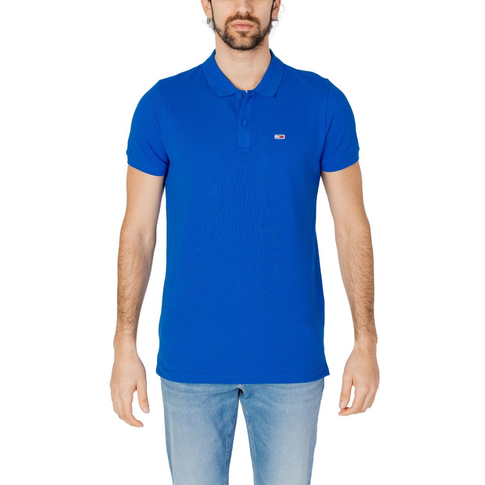 Tommy Hilfiger Jeans Blaues Baumwoll-Poloshirt