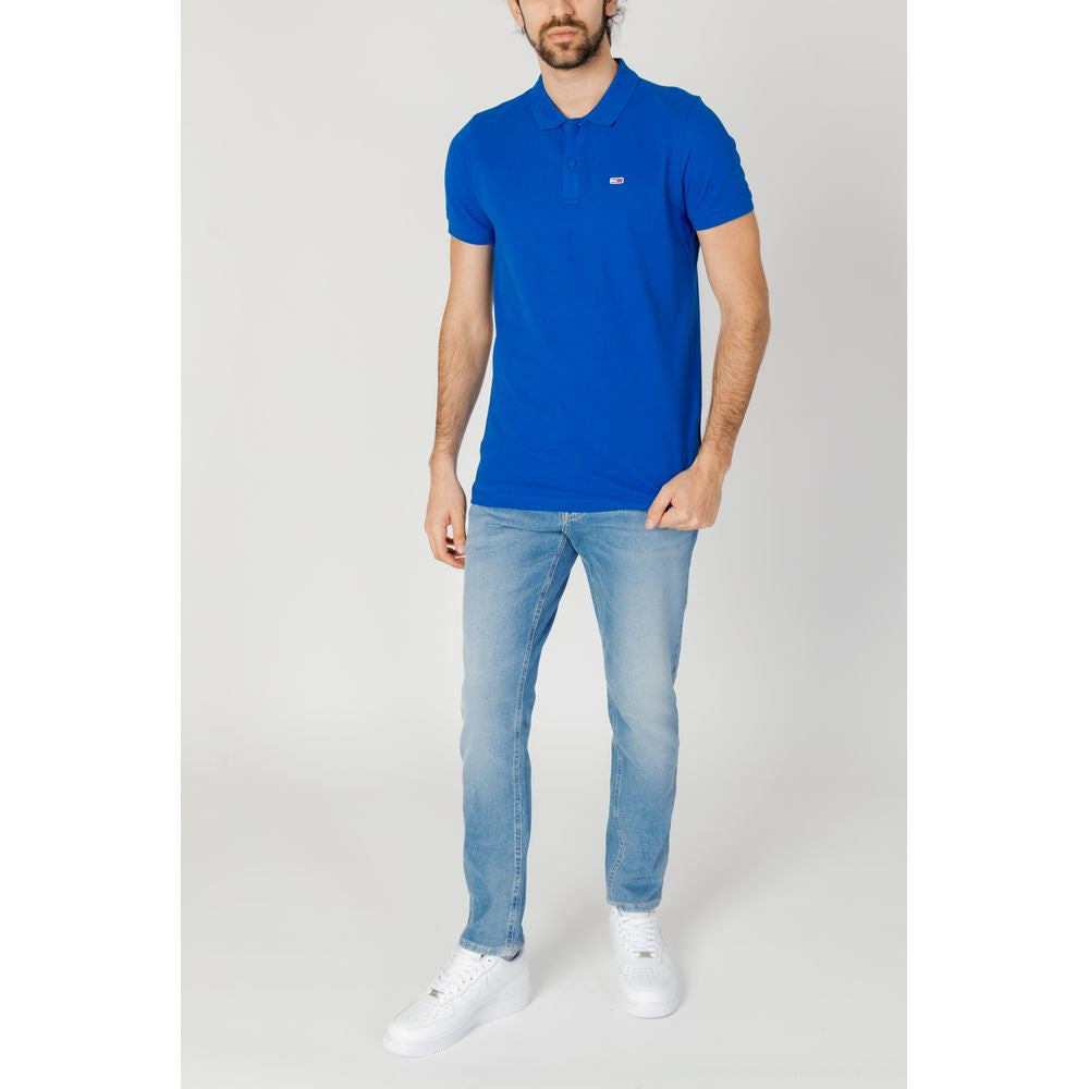 Tommy Hilfiger Jeans Blaues Baumwoll-Poloshirt