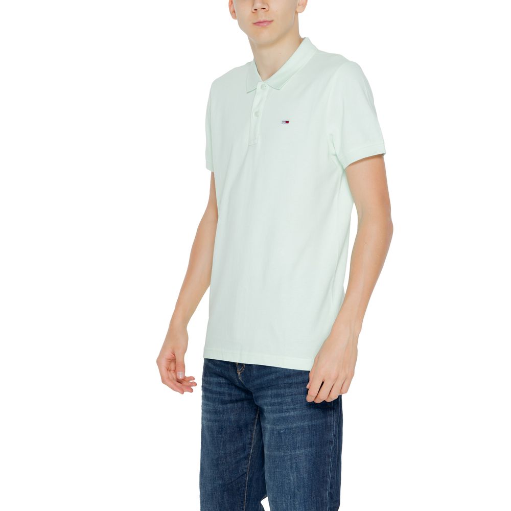 Tommy Hilfiger Jeans Grünes Baumwoll-Poloshirt