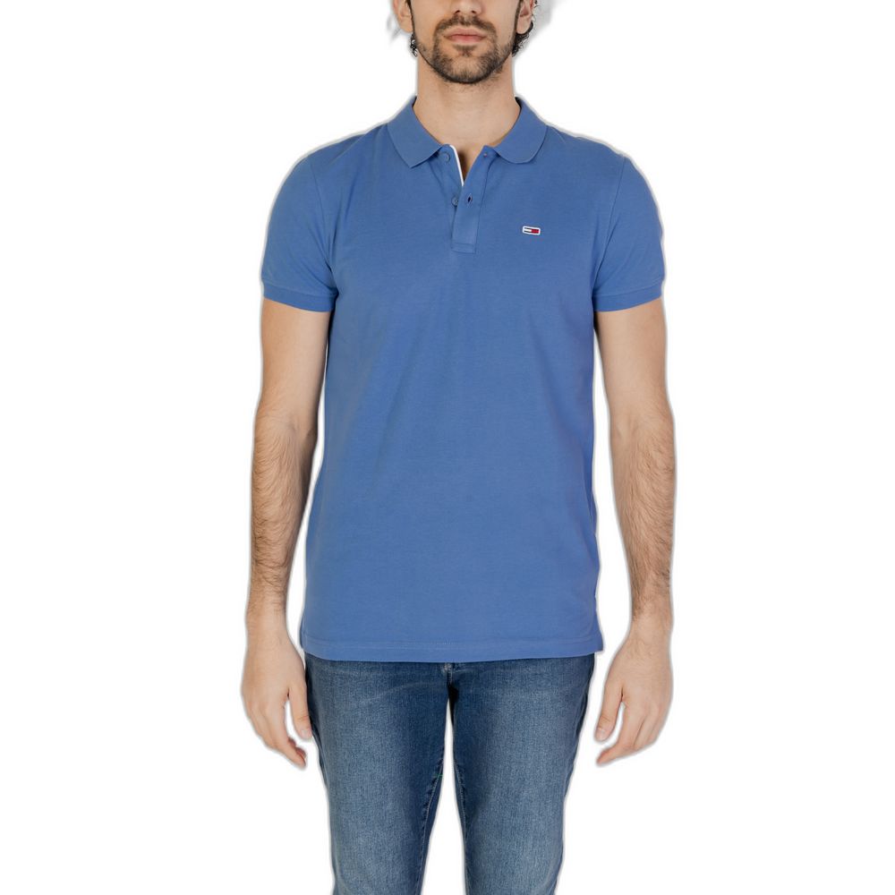 Tommy Hilfiger Jeans Blaues Baumwoll-Poloshirt