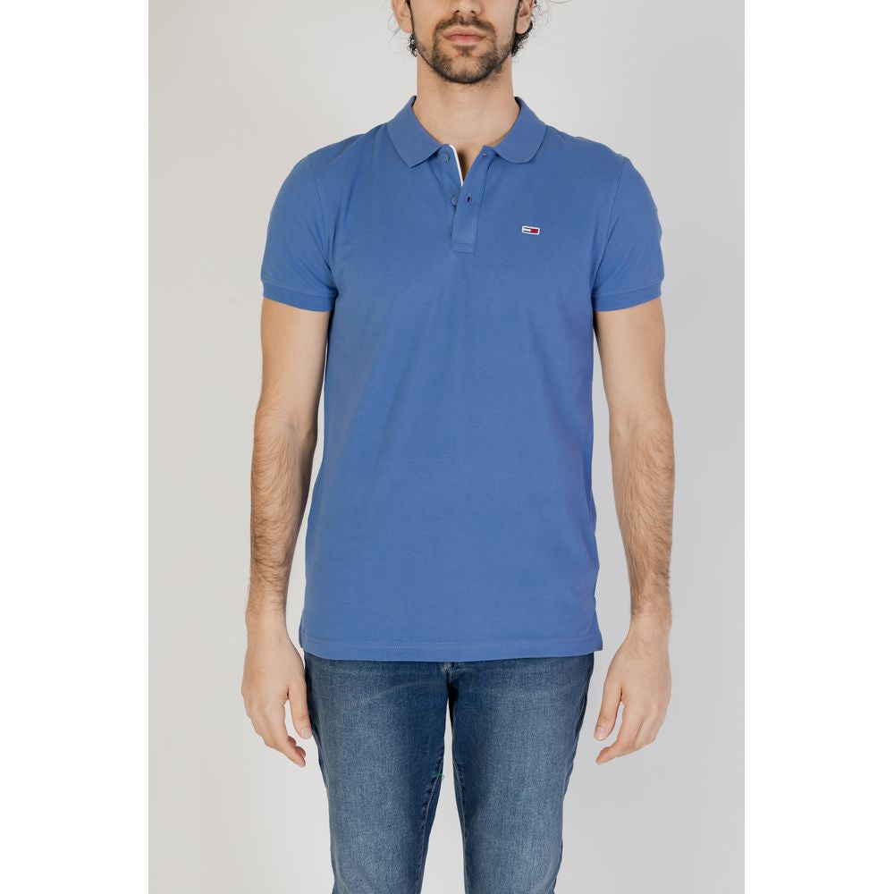 Tommy Hilfiger Jeans Blaues Baumwoll-Poloshirt