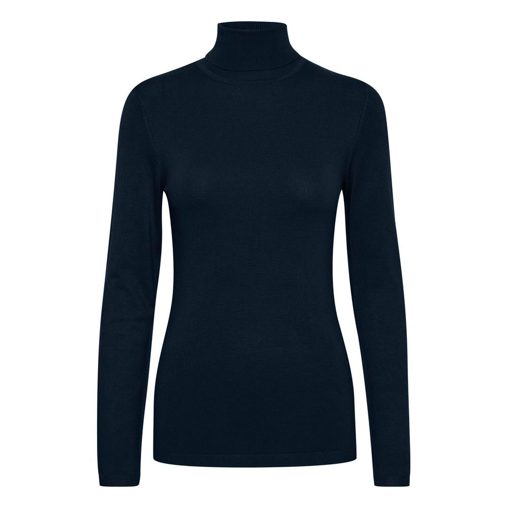 ICHI Blauer Viskose-Pullover