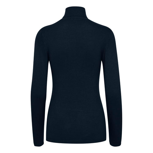 ICHI Blauer Viskose-Pullover