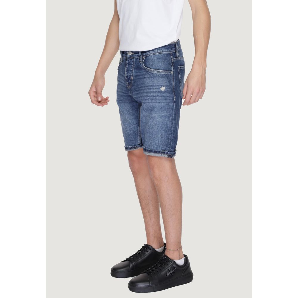 Antony Morato Blaue Baumwollshorts