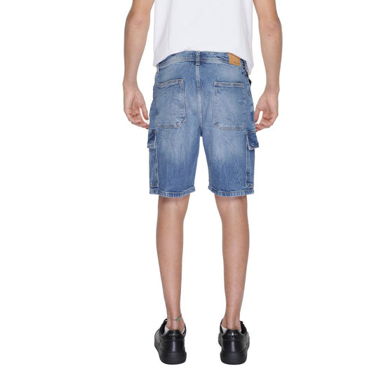 Antony Morato Blaue Baumwollshorts