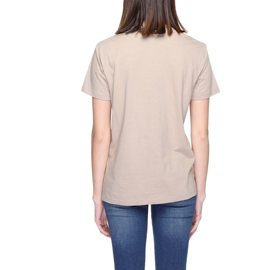 Blauer Beige Baumwolle Tops & T-Shirt