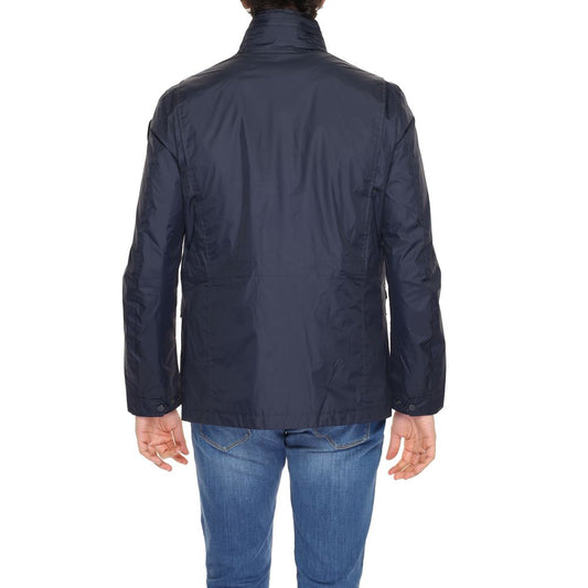 Blauer Blaue Polyamid-Jacke