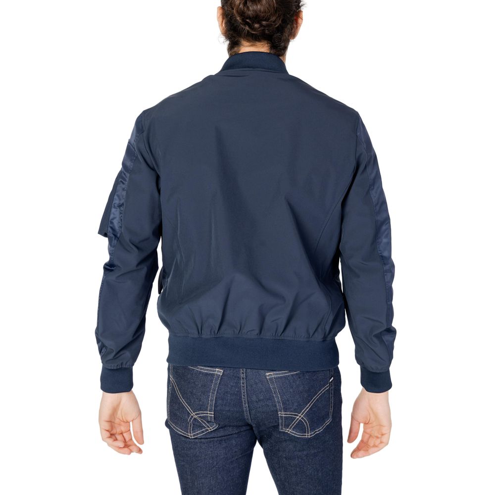 Blauer Blaue Polyamid-Jacke