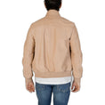 Load image into Gallery viewer, Blauer Beige Lederjacke
