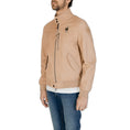 Load image into Gallery viewer, Blauer Beige Lederjacke
