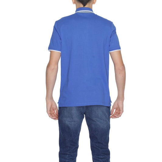 Blauer Blaues Baumwoll-Poloshirt