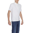 Load image into Gallery viewer, Blauer Cremefarbenes Baumwoll-Poloshirt
