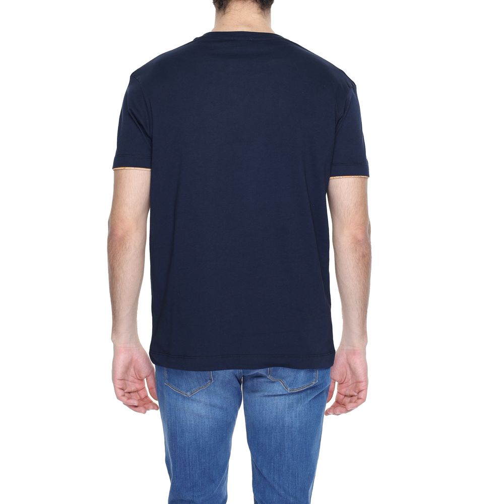 Alviero Martini Prima Classe T-Shirt aus blauer Baumwolle