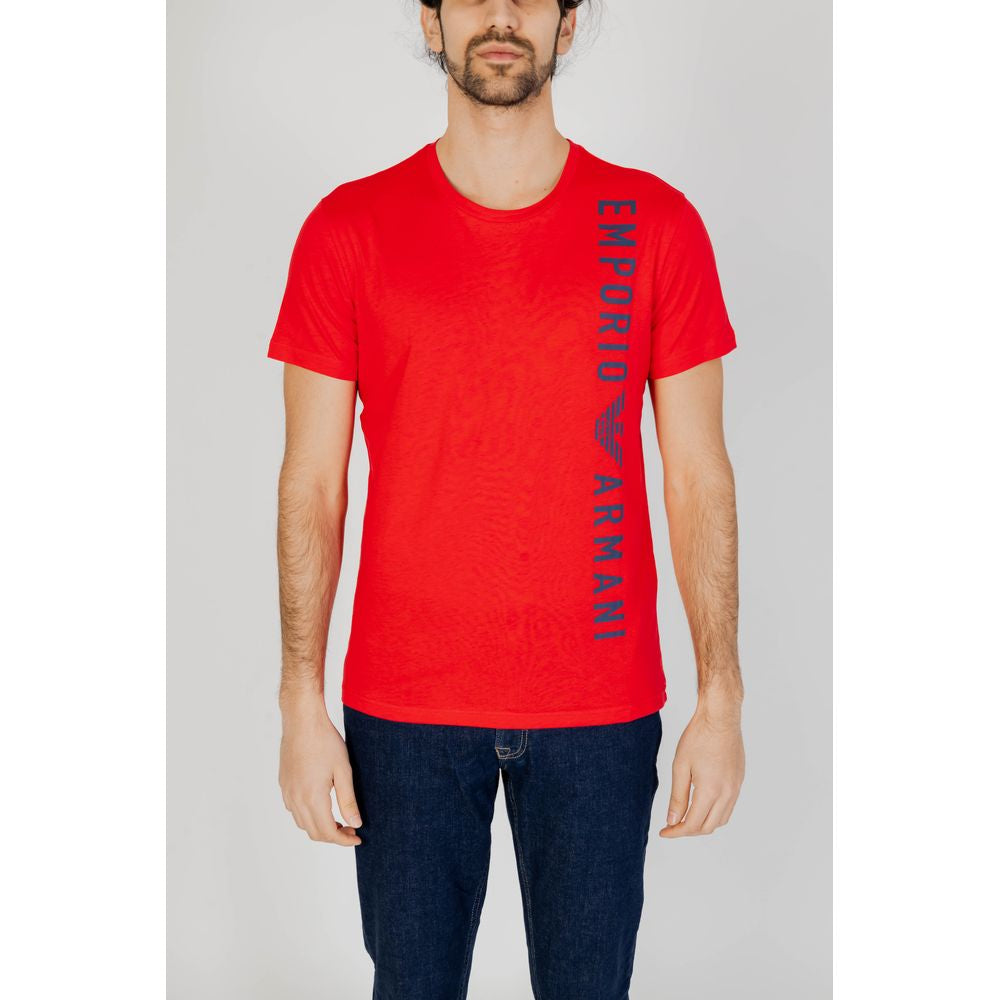 Emporio Armani Underwear T-Shirt aus roter Baumwolle