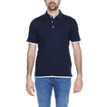 Load image into Gallery viewer, Hamaki-Ho Blaues Baumwoll-Poloshirt
