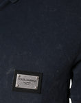 Bild in Galerie-Betrachter laden, Dolce & Gabbana Dark Blue Logo Button Collared Polo T-shirt
