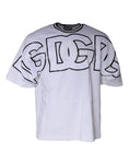 Bild in Galerie-Betrachter laden, Dolce & Gabbana White Logo Print Crew Neck T-shirt
