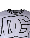 Bild in Galerie-Betrachter laden, Dolce & Gabbana White Logo Print Crew Neck T-shirt
