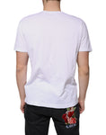 Bild in Galerie-Betrachter laden, Dolce & Gabbana White Logo Cotton V-neck Short Sleeve T-shirt
