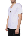 Bild in Galerie-Betrachter laden, Dolce & Gabbana White Logo Cotton Vneck Short Sleeve T-shirt
