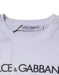 Bild in Galerie-Betrachter laden, Dolce & Gabbana White Logo Print Cotton Crew Neck T-shirt
