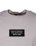 Bild in Galerie-Betrachter laden, Dolce & Gabbana Beige Logo Cotton Blend Crew Neck T-shirt
