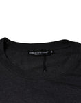 Bild in Galerie-Betrachter laden, Dolce & Gabbana Gray Logo Patch Cotton Crew Neck T-shirt
