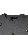 Bild in Galerie-Betrachter laden, Dolce & Gabbana Gray Cotton Blend Embellished Tee T-shirt
