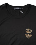 Bild in Galerie-Betrachter laden, Dolce & Gabbana Black Bee Crown Cotton Crew Neck T-shirt
