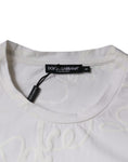 Bild in Galerie-Betrachter laden, Dolce & Gabbana White Logo Print Cotton Crew Neck T-shirt
