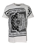 Bild in Galerie-Betrachter laden, Dolce & Gabbana White Bandana Print Cotton Short Sleeves T-shirt
