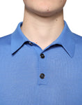 Bild in Galerie-Betrachter laden, Dolce & Gabbana Blue Cashmere Short Sleeves Men Polo T-shirt
