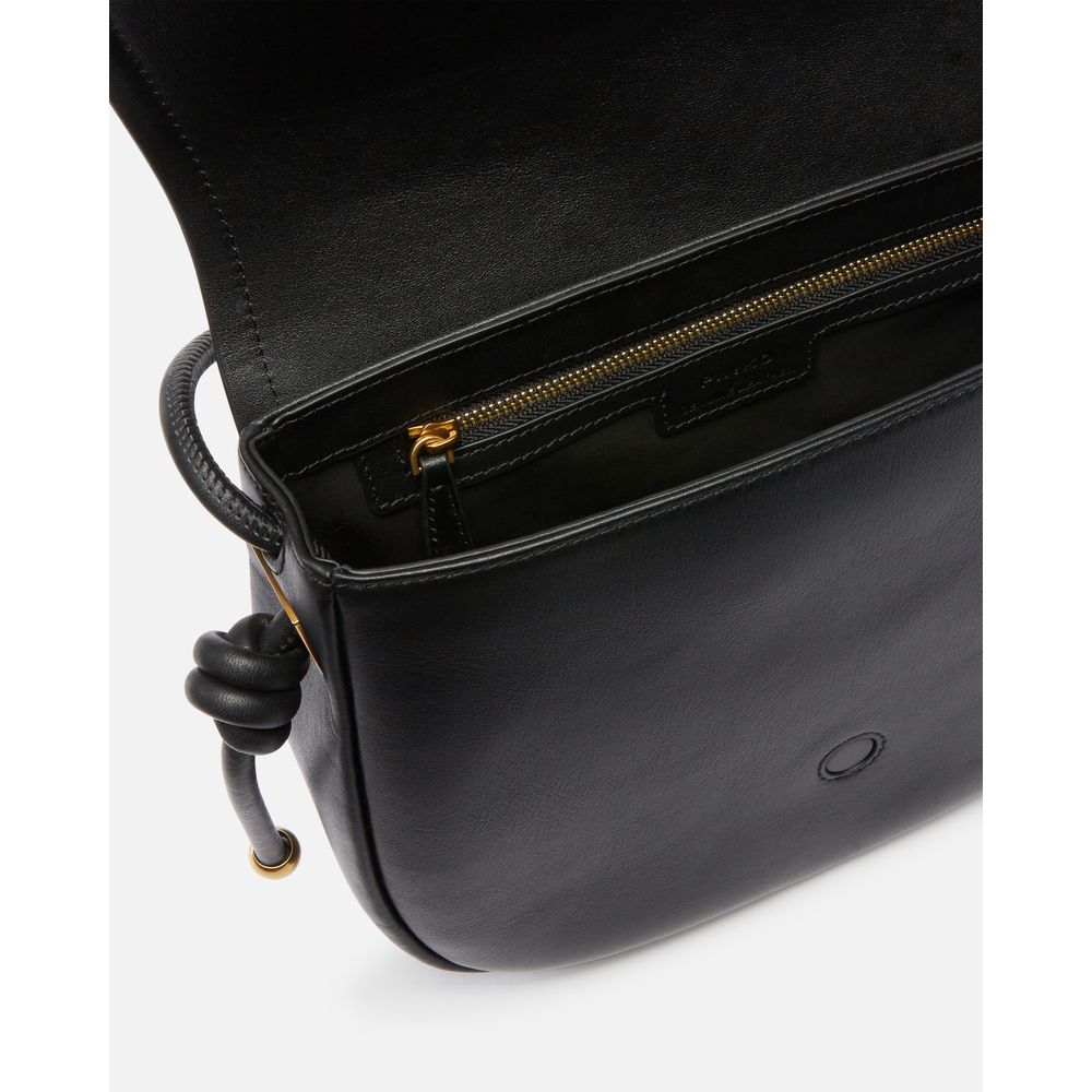 PINKO Schwarze Leder Crossbody Tasche