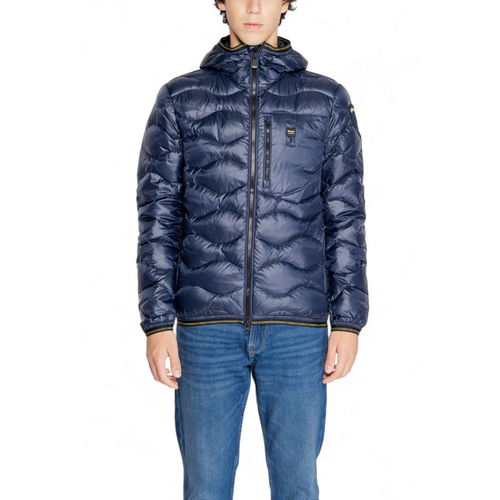 Blauer Blaue Polyamid-Jacke