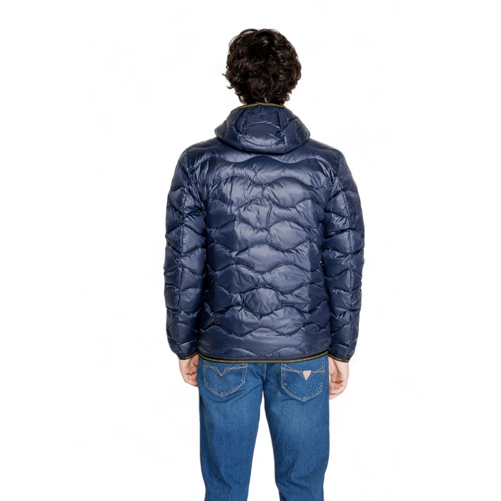 Blauer Blaue Polyamid-Jacke