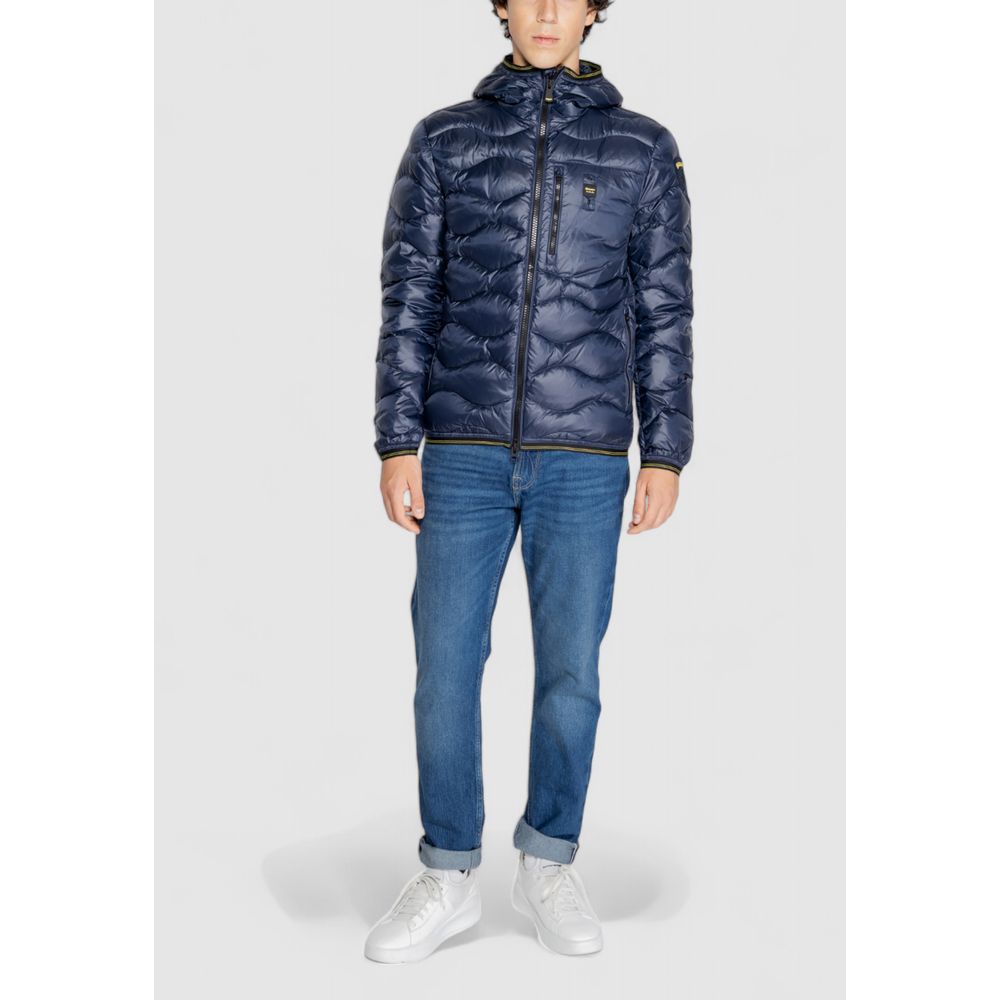 Blauer Blaue Polyamid-Jacke