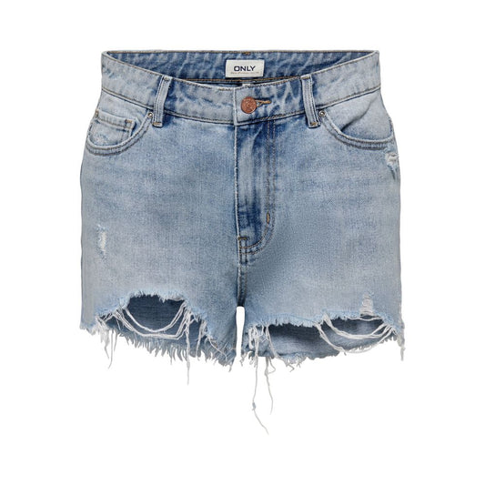 Only Hellblaue Baumwollshorts